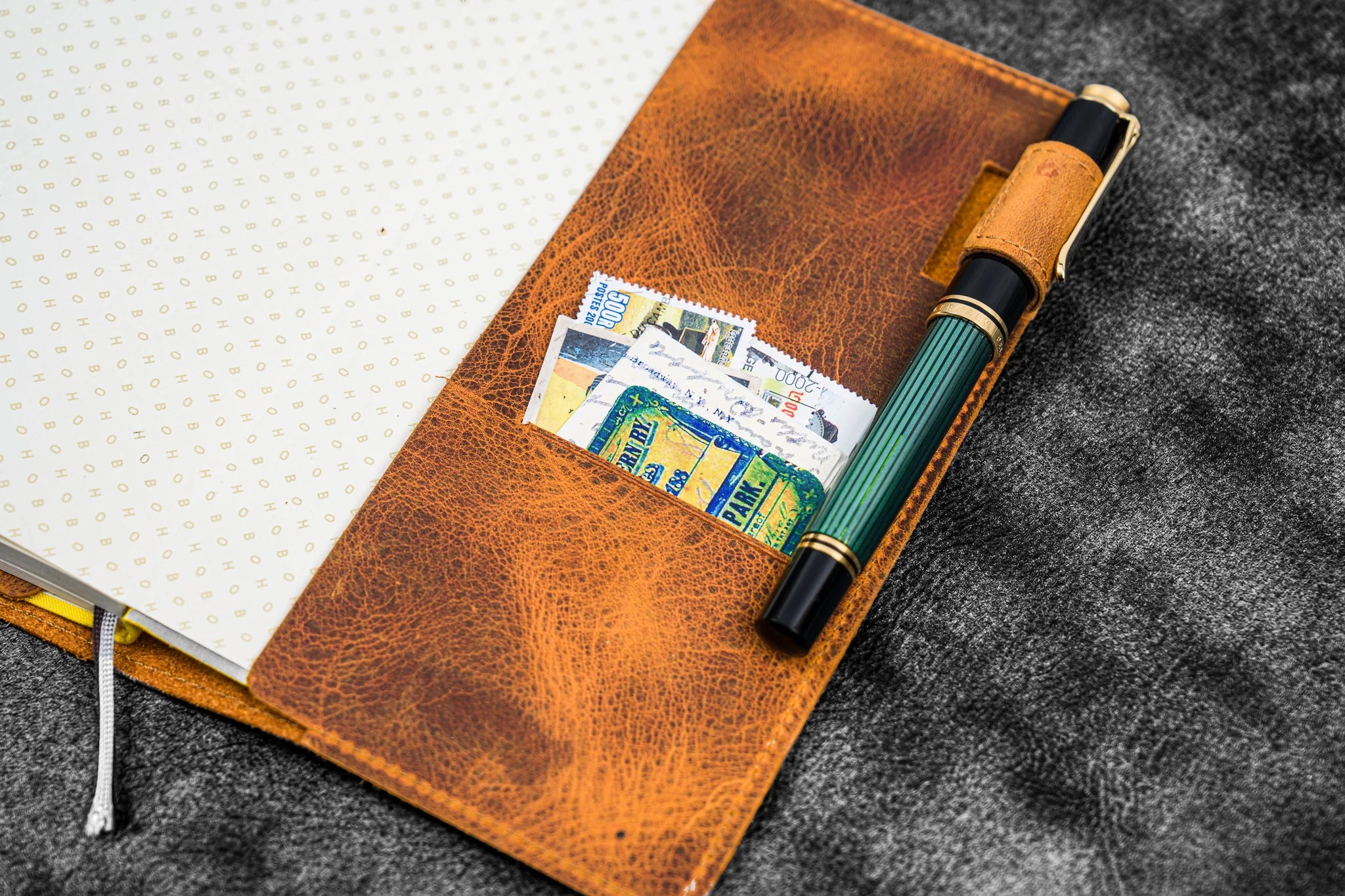 Leather Slim Hobonichi Weeks Planner Cover - Crazy Horse Brown