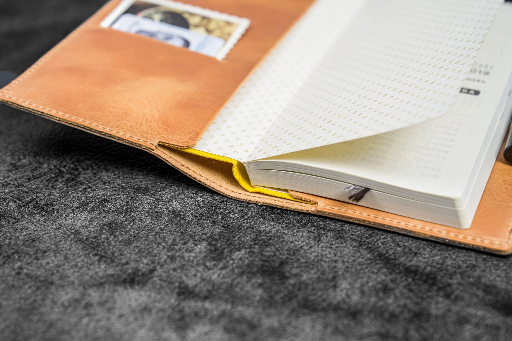 Leather Slim Hobonichi Weeks Planner Cover - Crazy Horse Honey Ochre