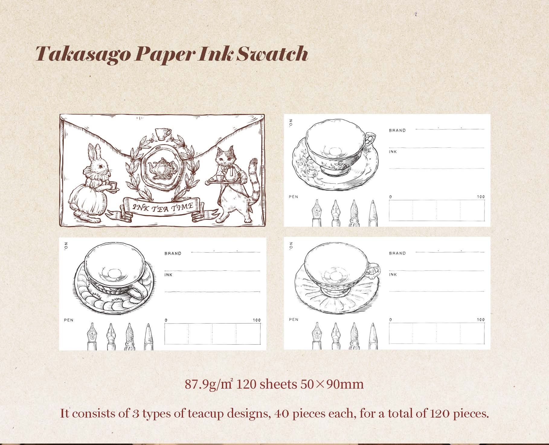 Takasago Paper Ink Swatch Notepad