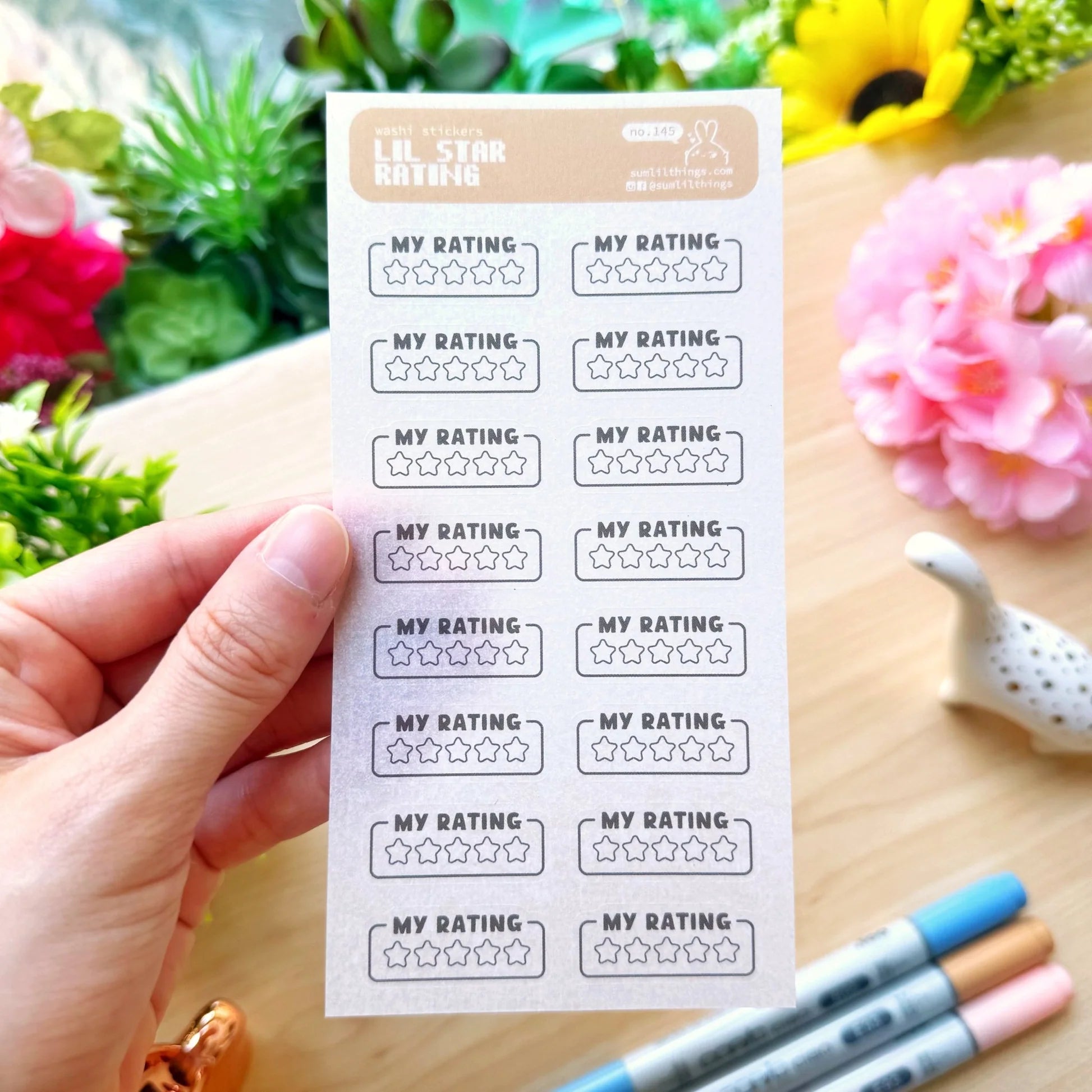 Washi Sticker - Lil' Star Rating