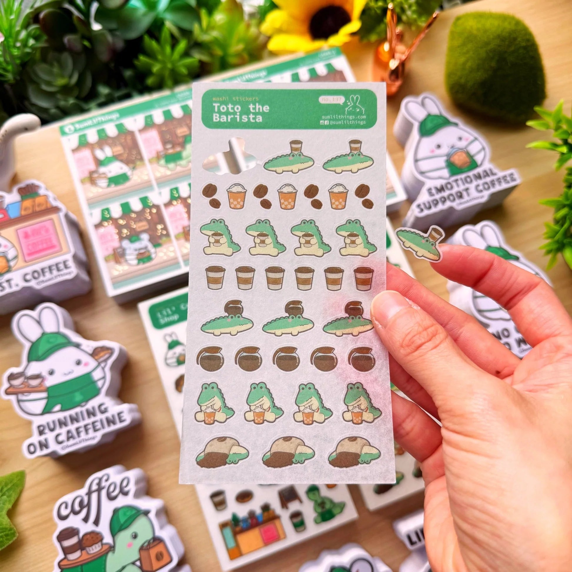 Washi Sticker - Toto the Barista