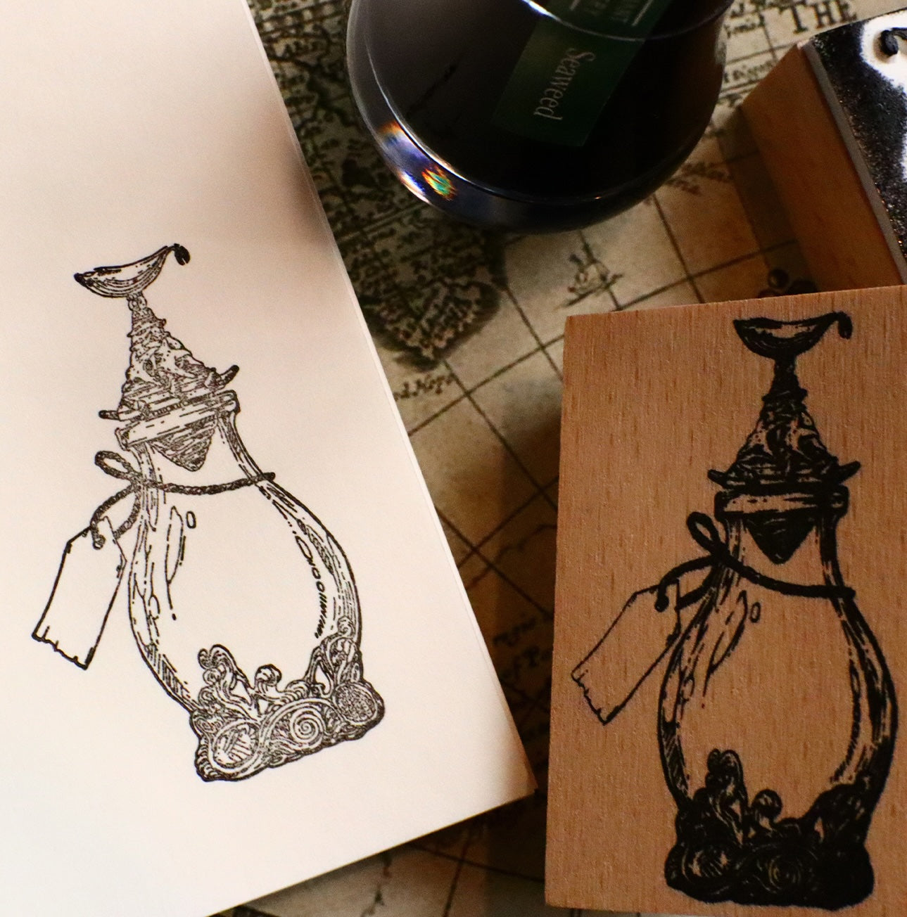 Wood Stamp - A Log of Atlantis