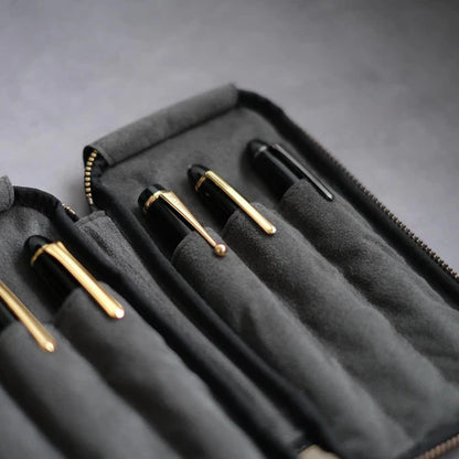 6-Slot Zip Pen Case (Tochigi Leather)