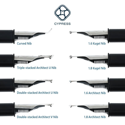 CYPRESS Multi-layer Stacked Architect and Kugel Nibs