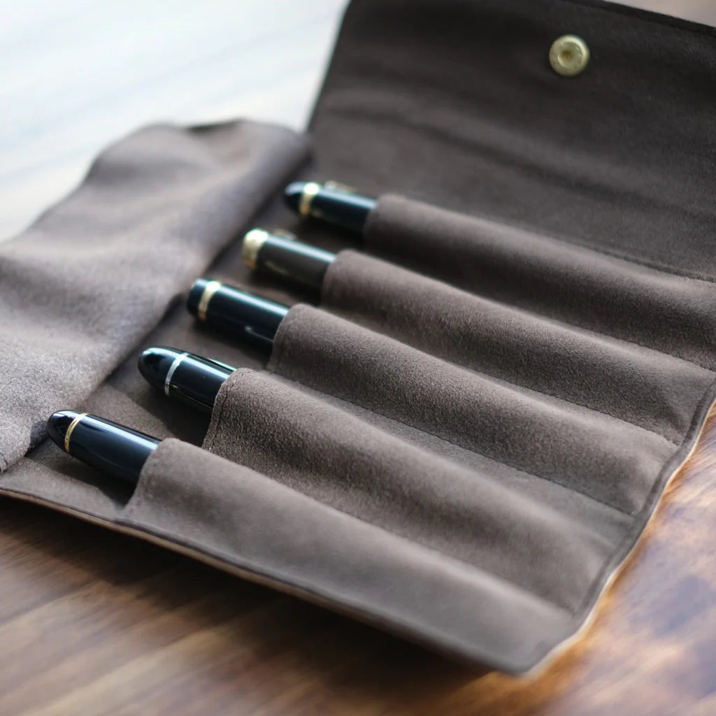 5-Slot Roll Pen Case (Tochigi Leather)