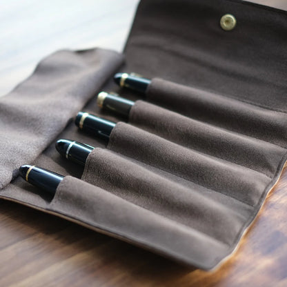 5-Slot Roll Pen Case (Tochigi Leather)