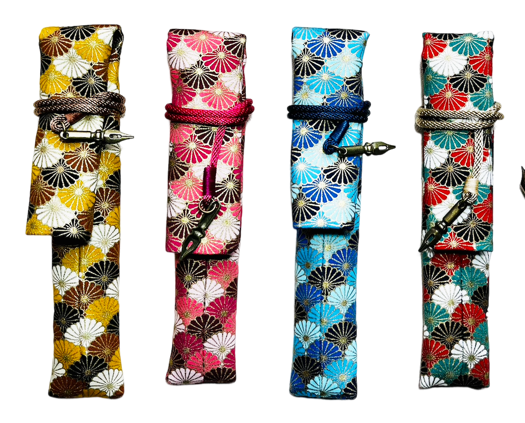 Kyokuhaku Japanese kiku pattern Pen Sleeve