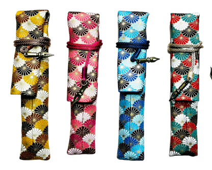 Kyokuhaku Japanese kiku pattern Pen Sleeve