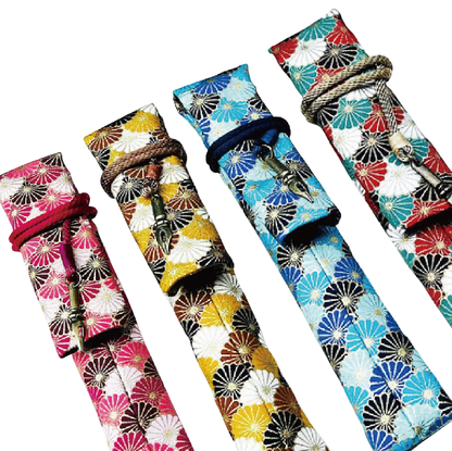 Kyokuhaku Japanese kiku pattern Pen Sleeve