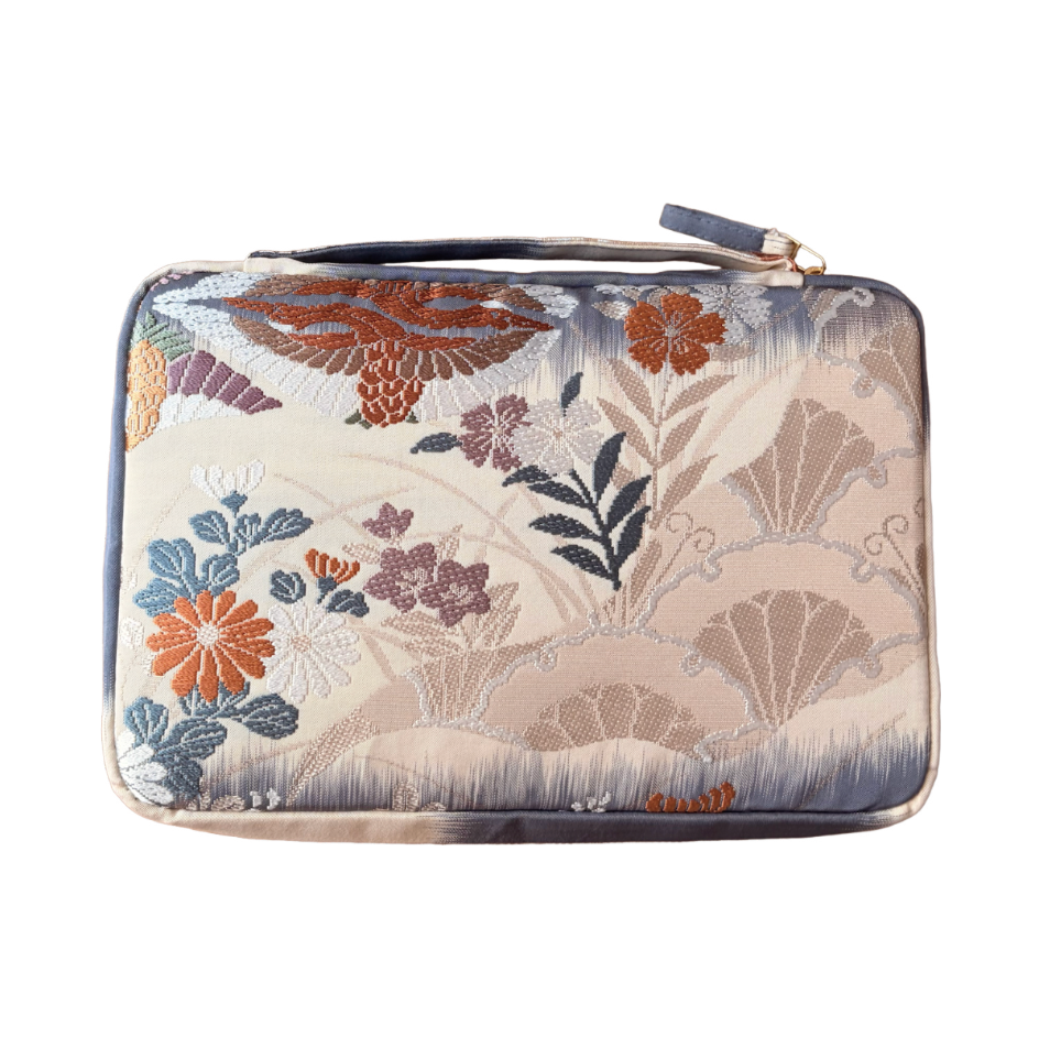 Kimono Obi Fabric 20 Pen Case (Diamond Feather) (Limited Edition)