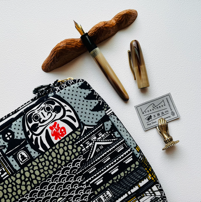 Daruma Zippered 5 Slots Pen Case for Larger Pens