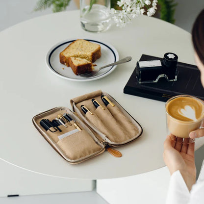 3-Slot Zip Pen Case (Pebble Nume)