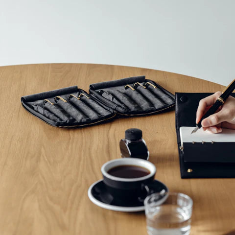 10-Slot Zip Pen Case (Tochigi Leather)