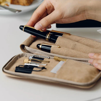 3-Slot Zip Pen Case (Pebble Nume)