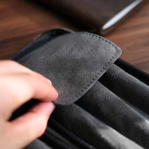 3-Slot Zip Pen Case (Tochigi Leather)