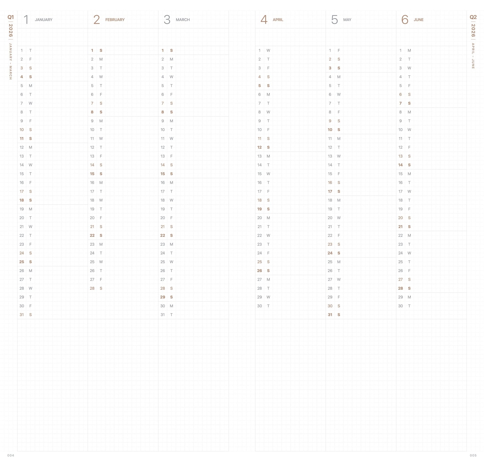 2026 SLIM BIWEEK PLANNER