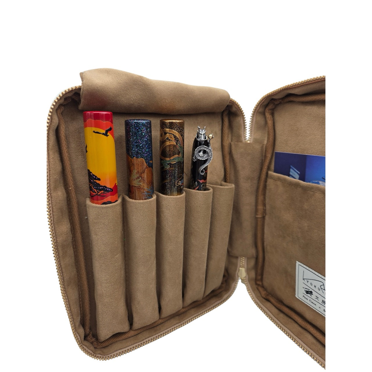 Kimono Fabric 5 Slots Pen Case for Larger Pens (Hexagonal)