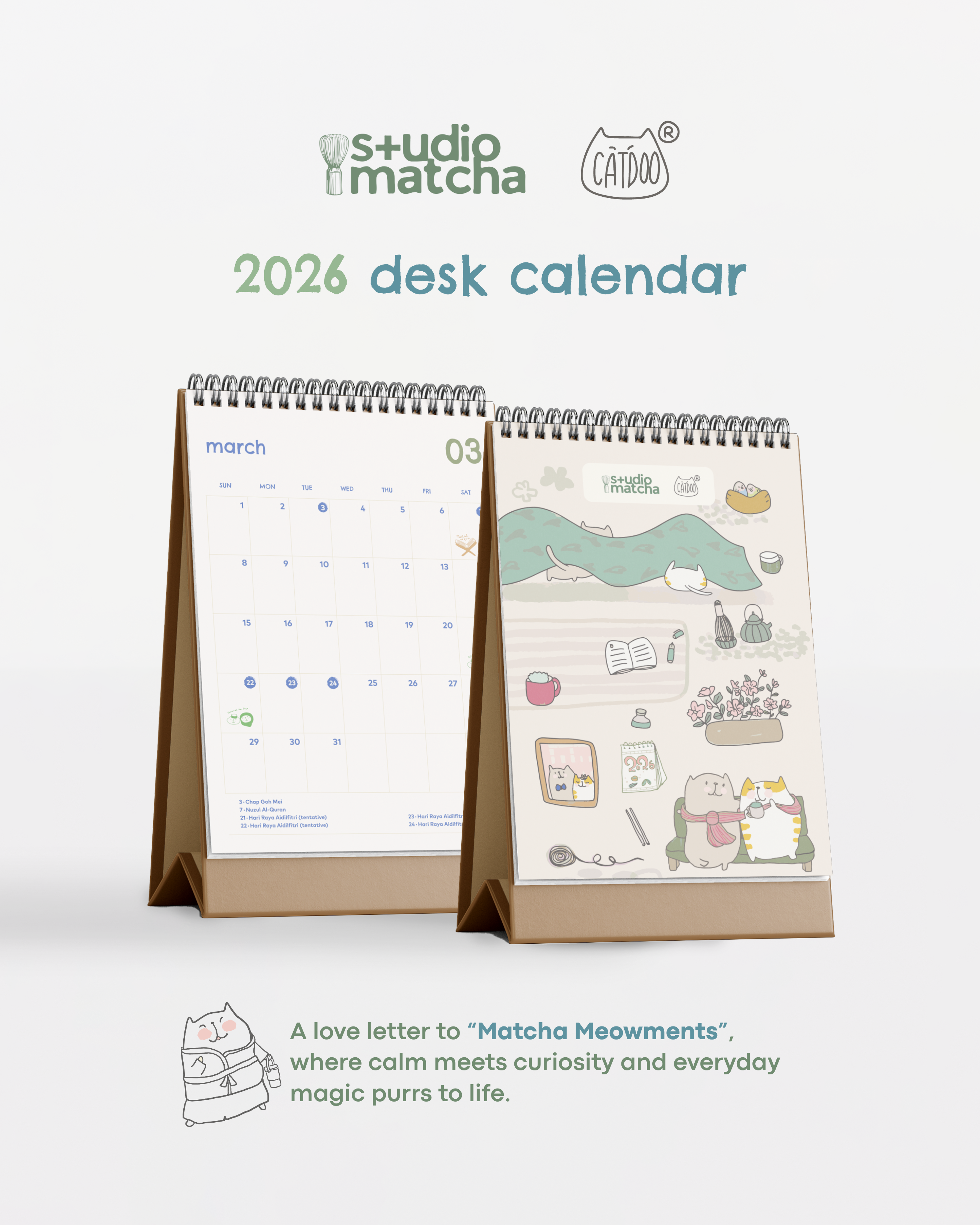 Catdoo X Studio Matcha 2026 Calendar