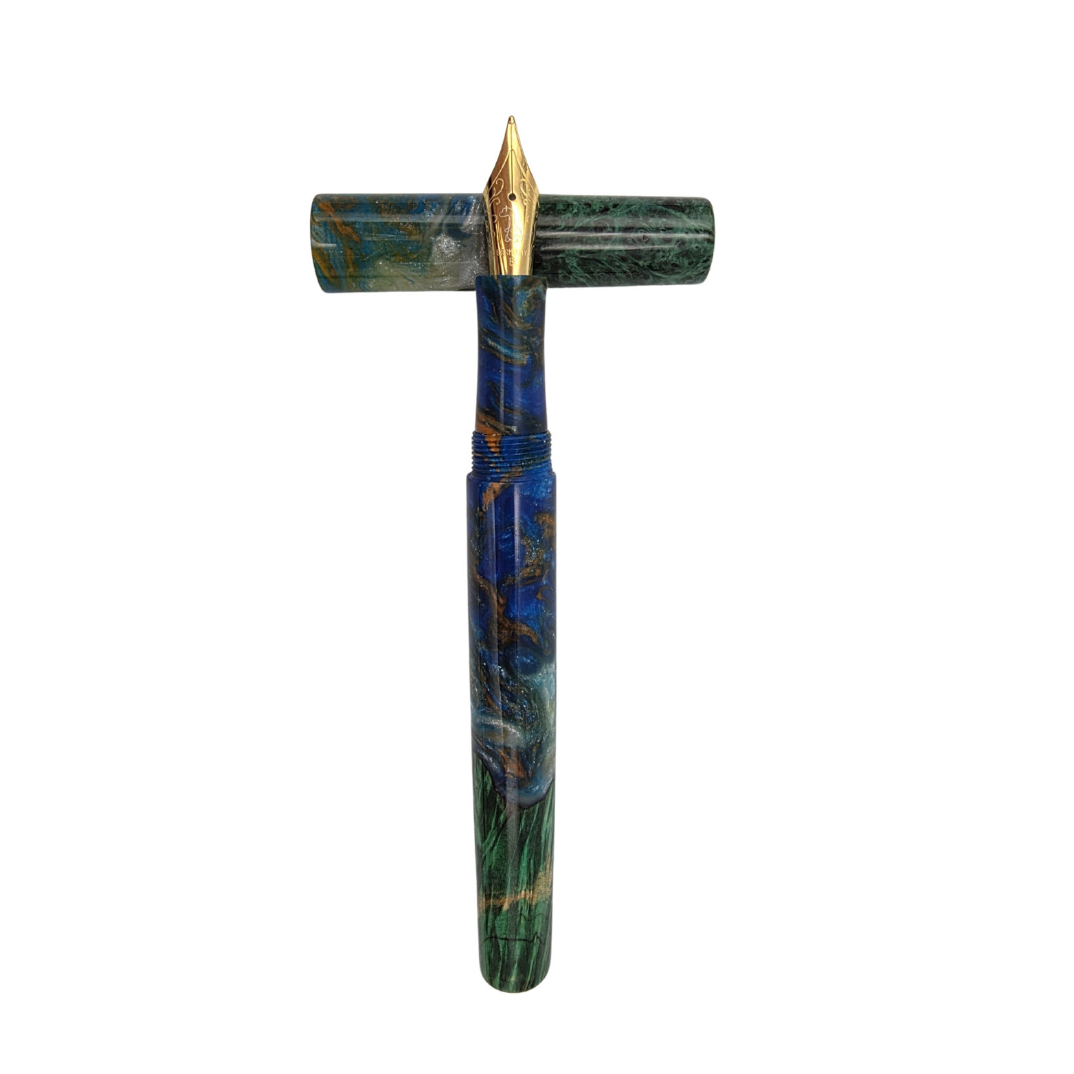 Green/Blue Dyed Box Elder Burl Wood