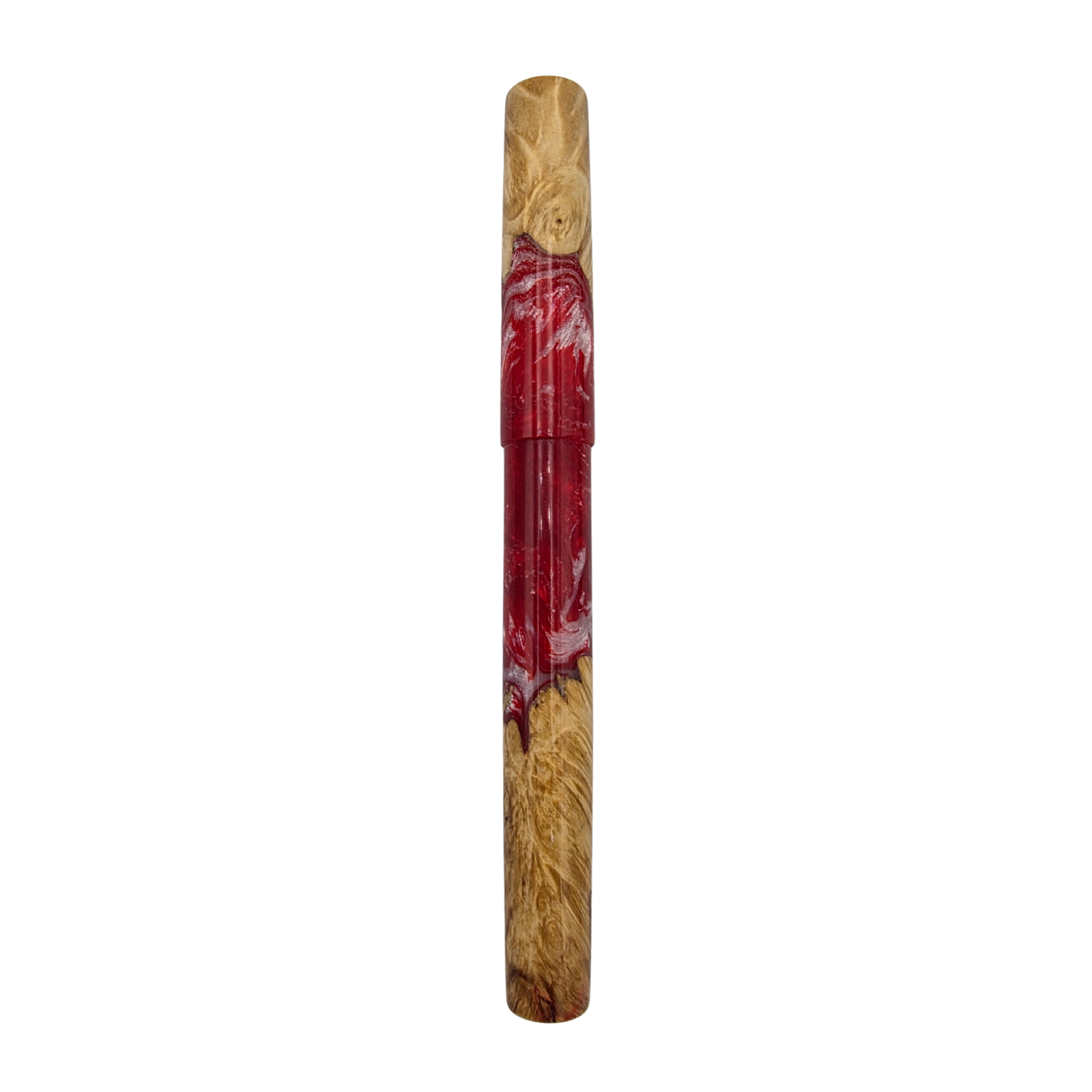 Red in Box Elder Burl Wood