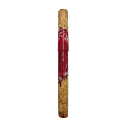 Red in Box Elder Burl Wood