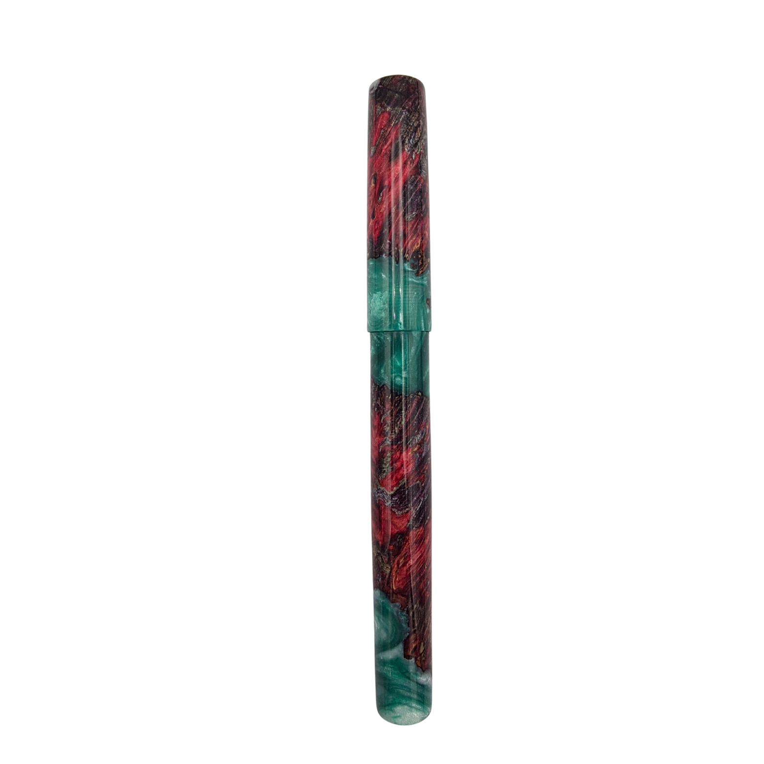 Red/Green Dyed Box Elder Burl Wood