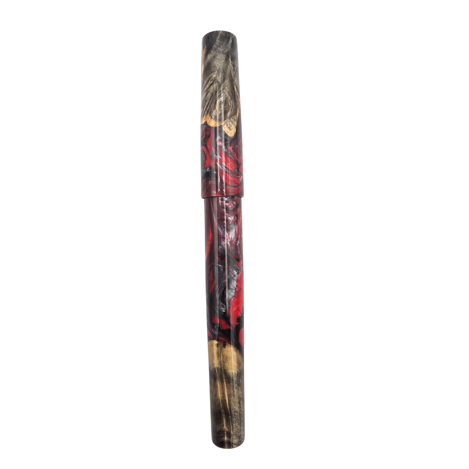 Red/Black Buckeye Burl Wood