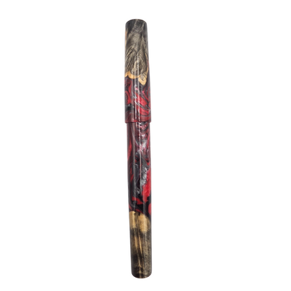 Red/Black Buckeye Burl Wood