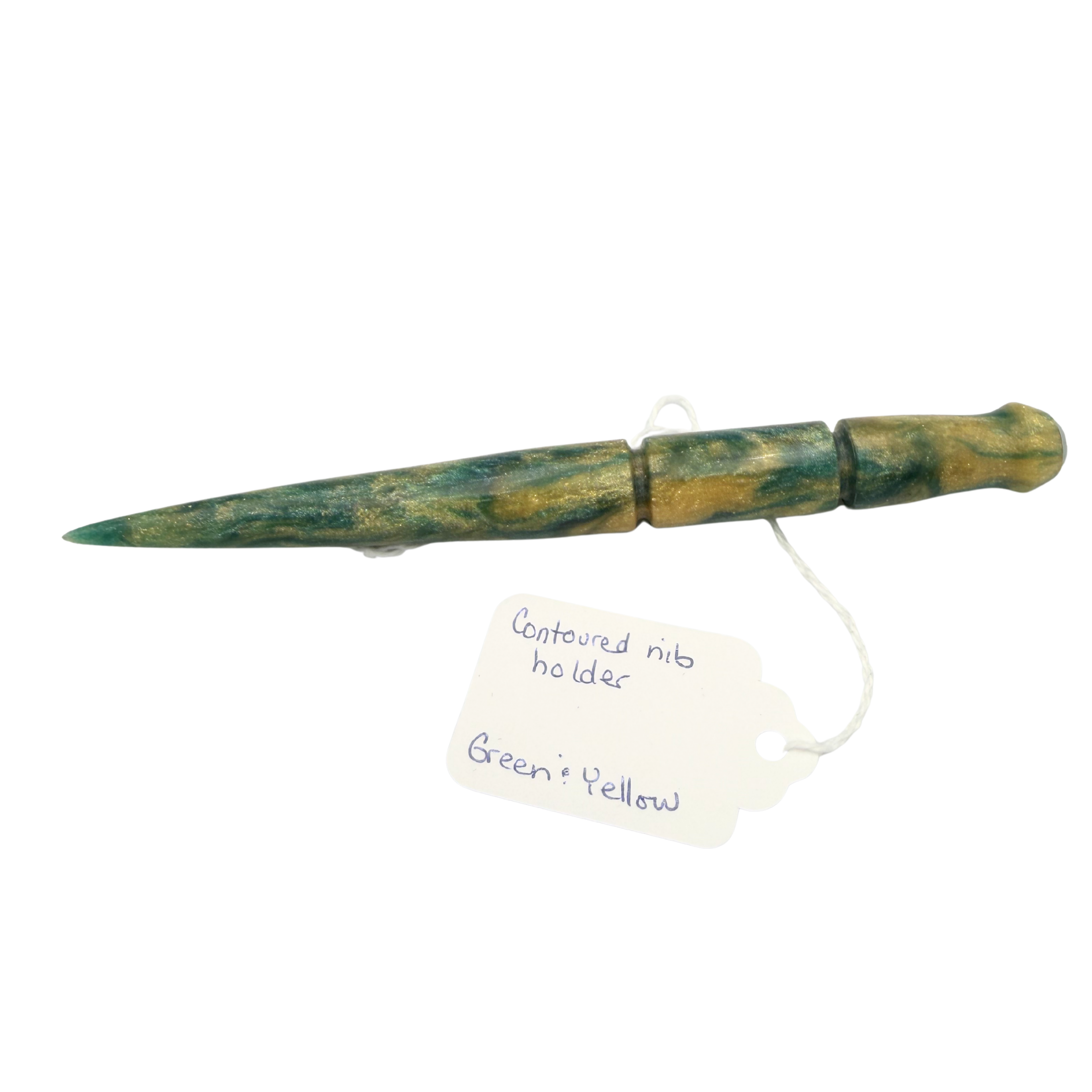 Contoured Nib Holder - Green & Yellow