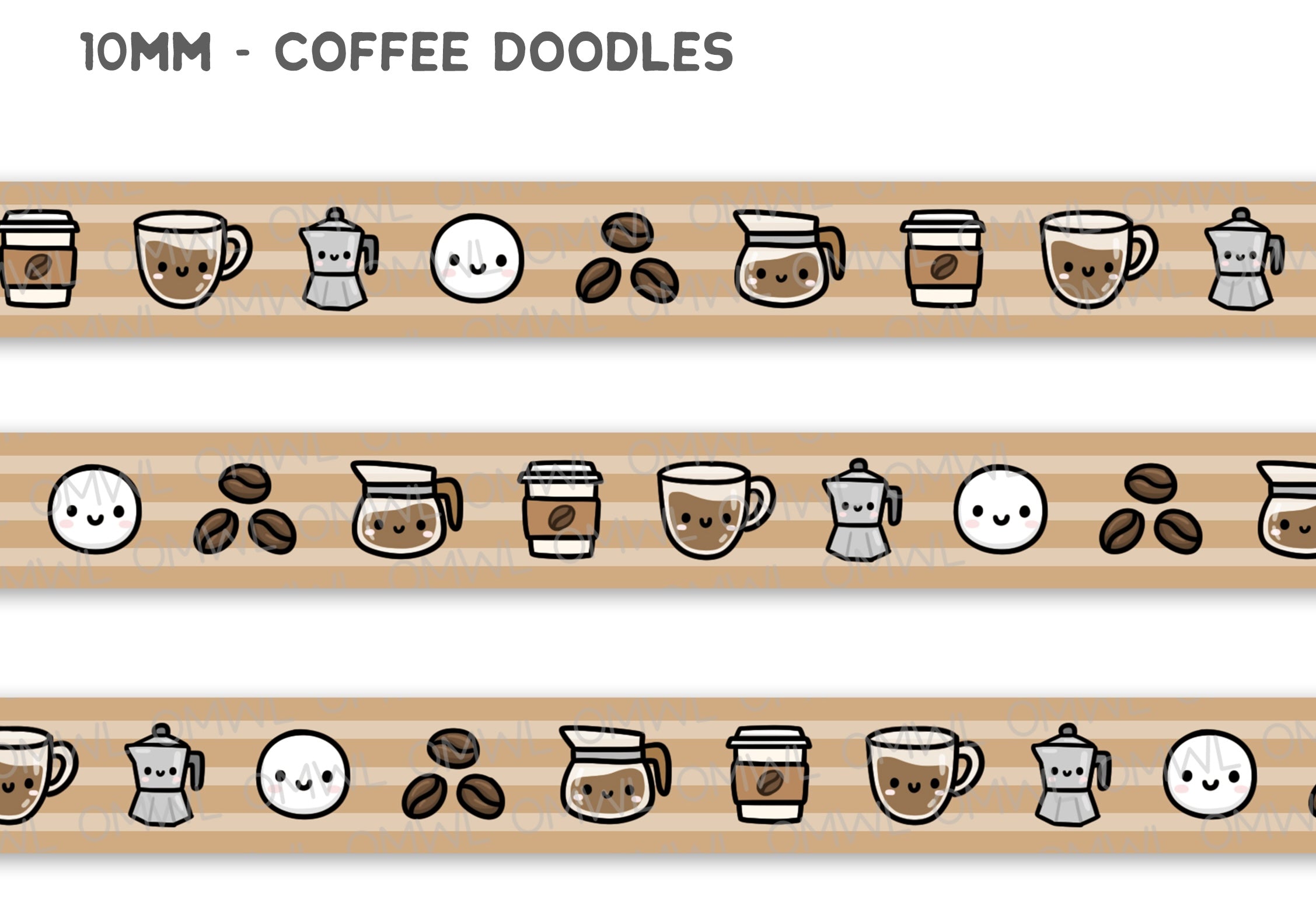 Coffee Doodles (10mm)