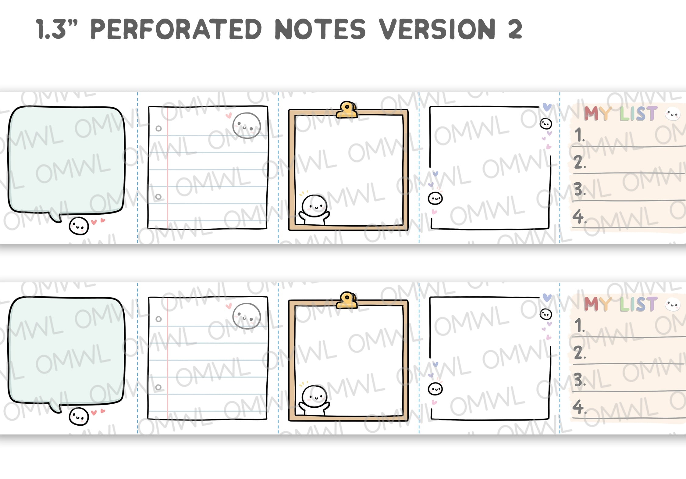 1.3" Perforated Notes Version 2