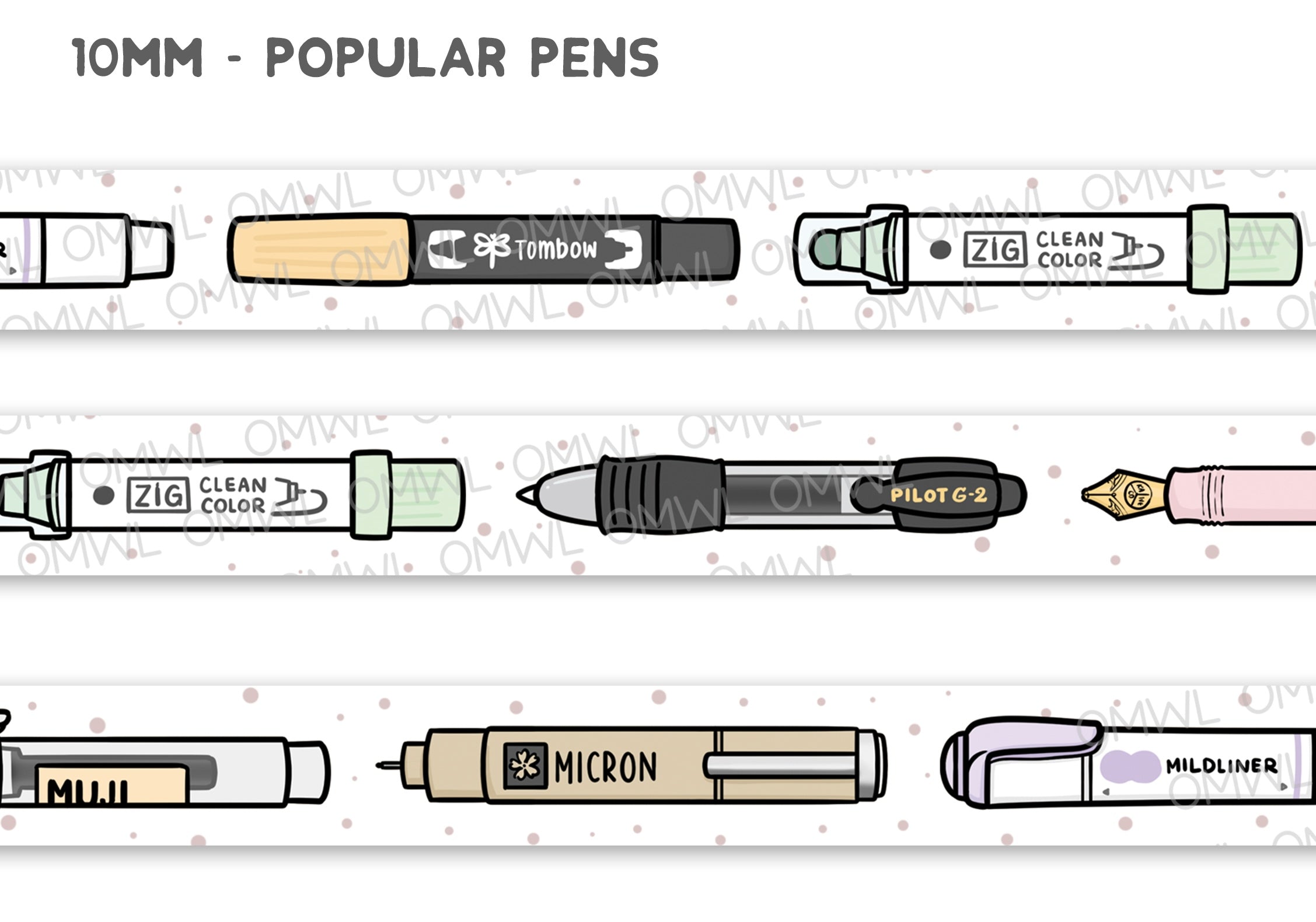 Popular Pens (10mm)