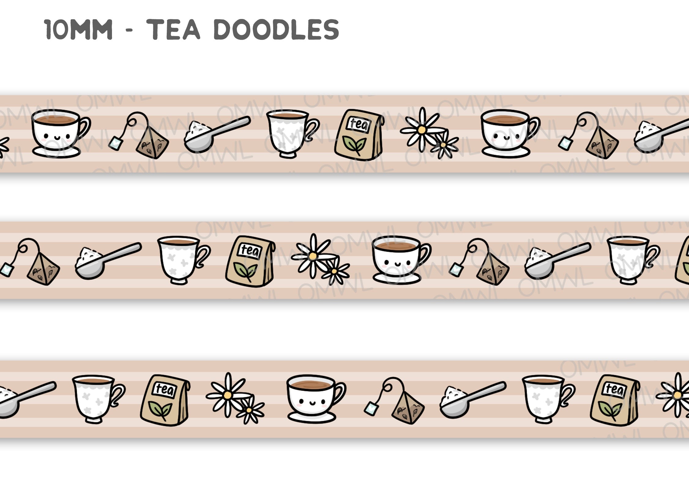 Tea Doodles (10mm)