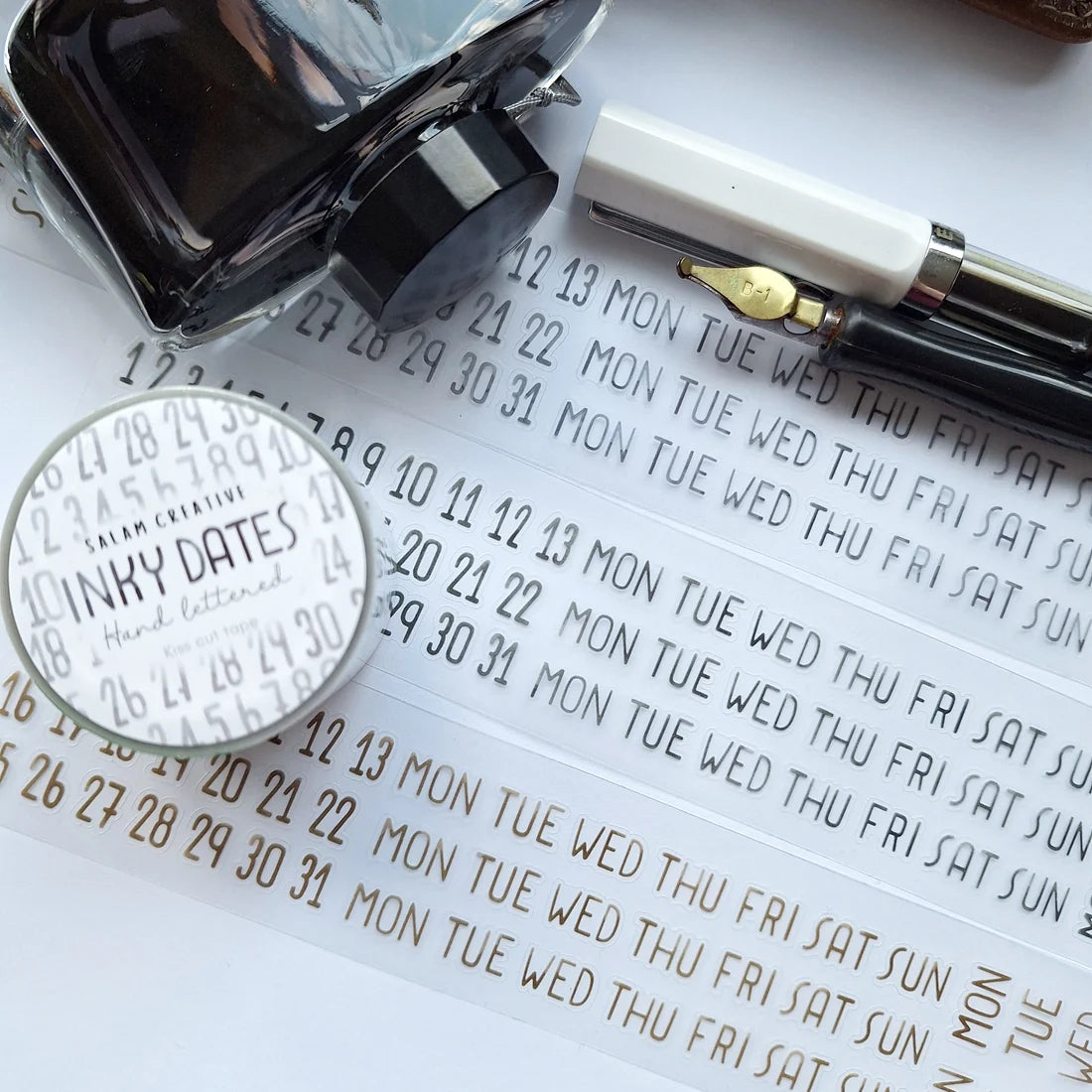 Inky dates Cut PET tape