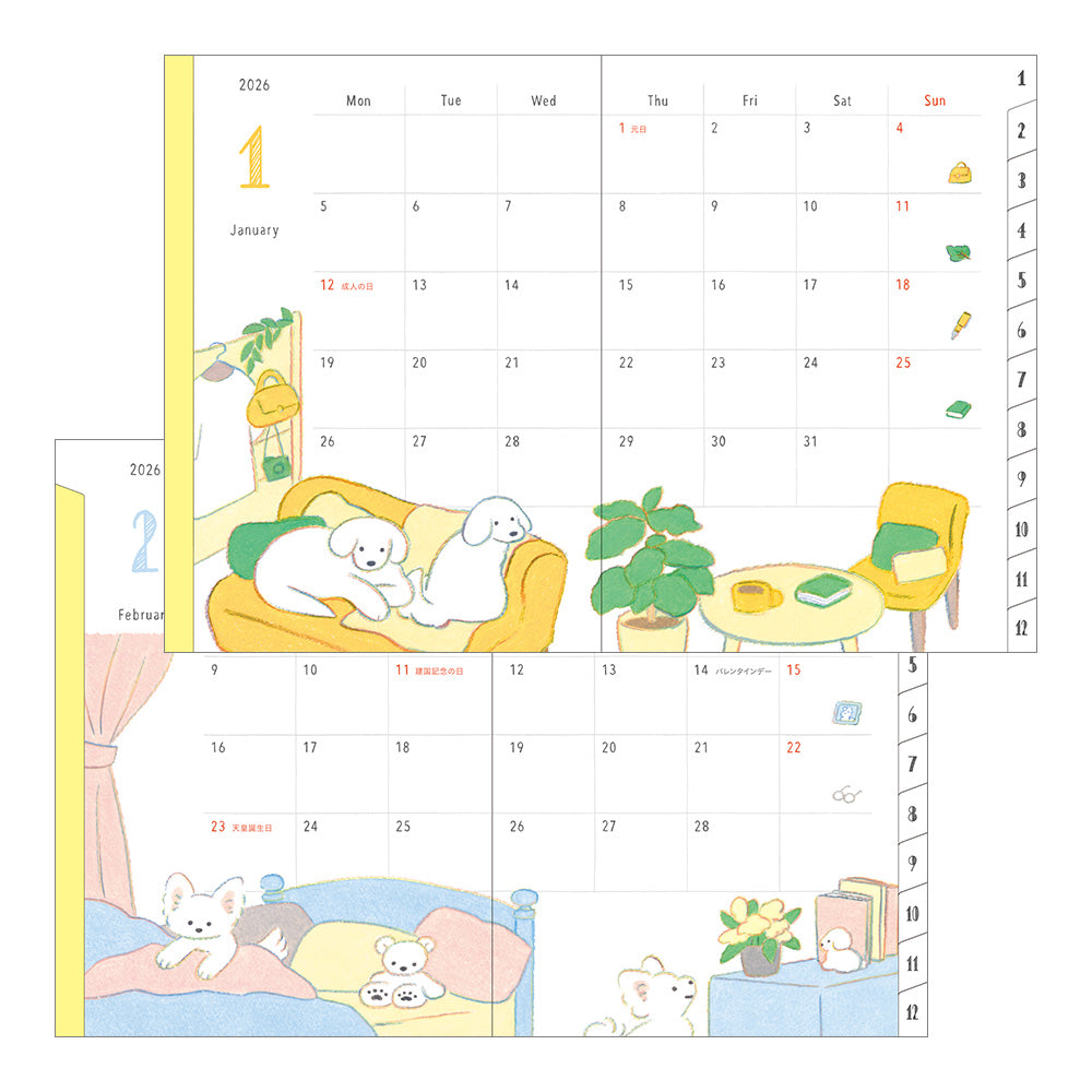Pocket Diary A6 Dog 2026