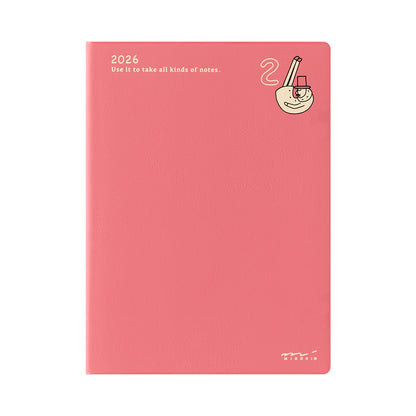 Pocket Diary A6 Monthly Ojisan 2026