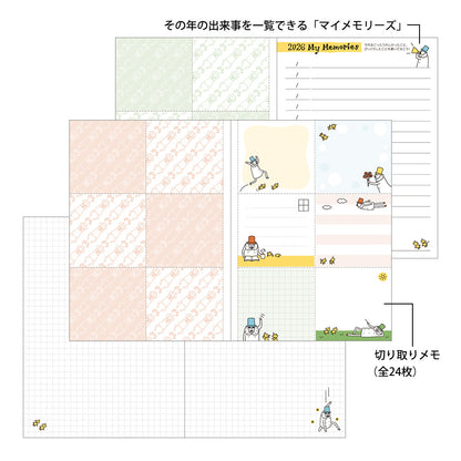 Pocket Diary A6 Monthly Ojisan 2026