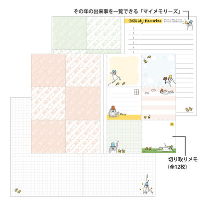 Pocket Diary A6 Weekly Block Ojisan 2026
