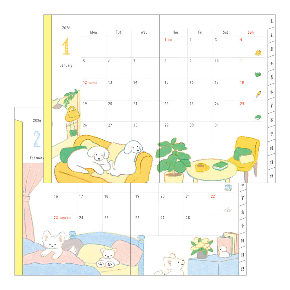 Pocket Diary B6 Dog 2026