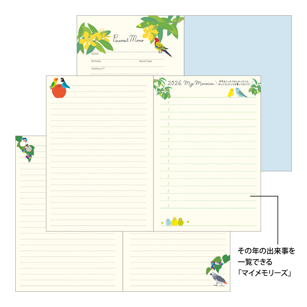 Pocket Diary B6 Bird 2026