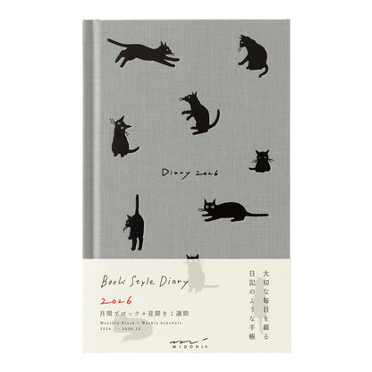 Book Style Diary B6 Variant Cat Gray 2026