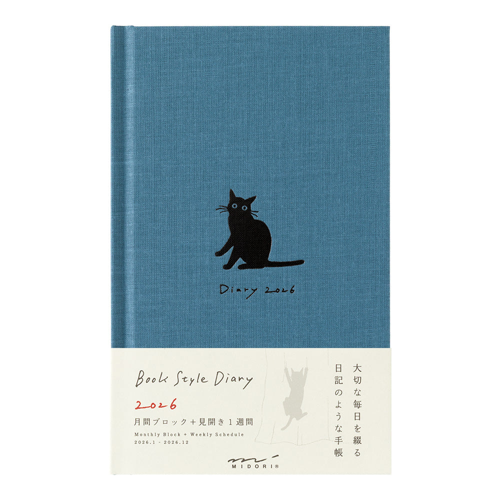 Book Style Diary B6 Variant Cat Navy 2026