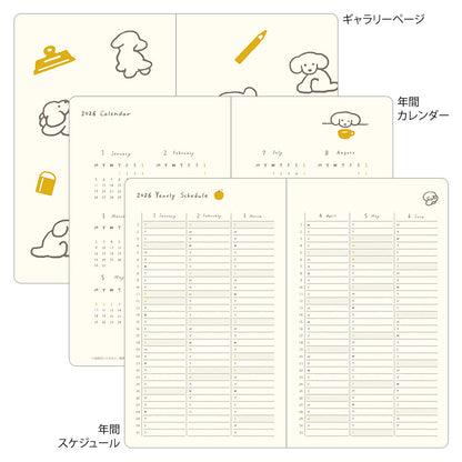 Book Style Diary B6 Variant Dog Yellow 2026