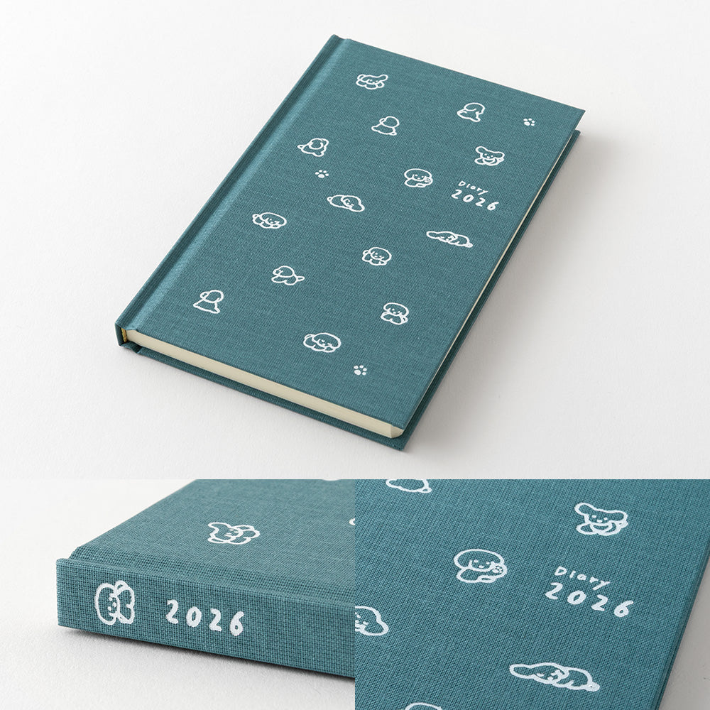 Book Style Diary B6 Variant Dog Blue Green 2026