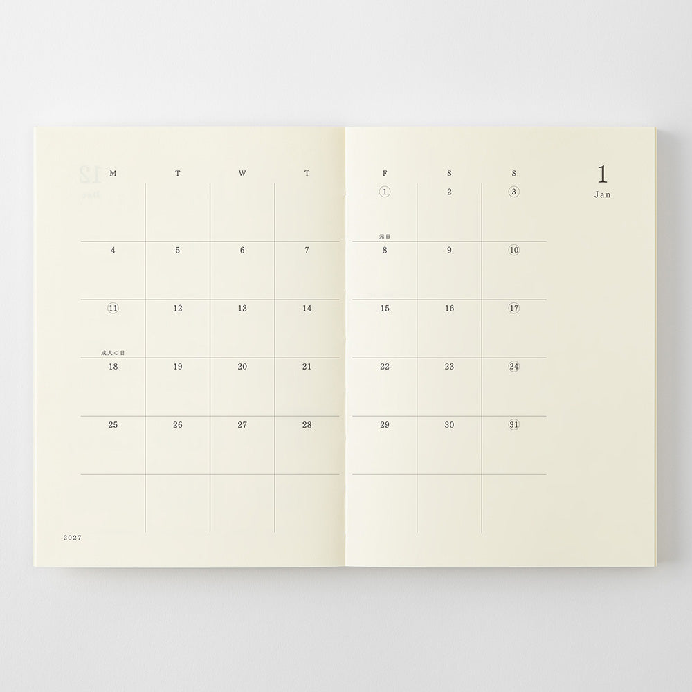 Notebook Diary A6 2027