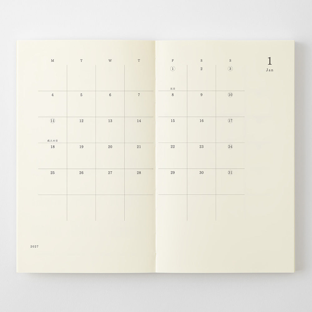 Notebook Diary B6 Slim 2027
