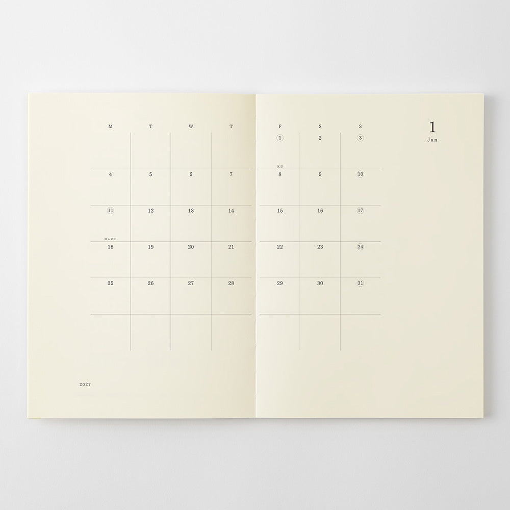 Notebook Diary A5 Thin 2027