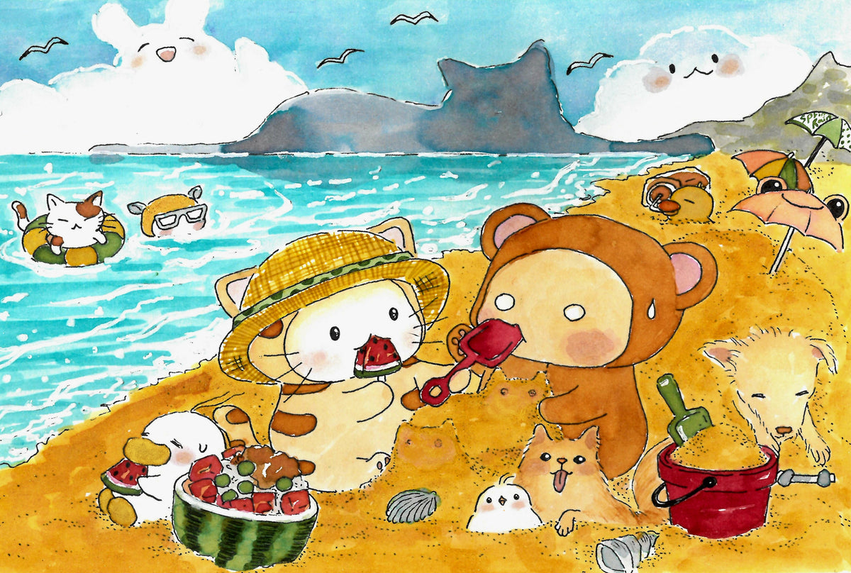 Sand Castle on the Beach (Monthly Ink Series August 2026)