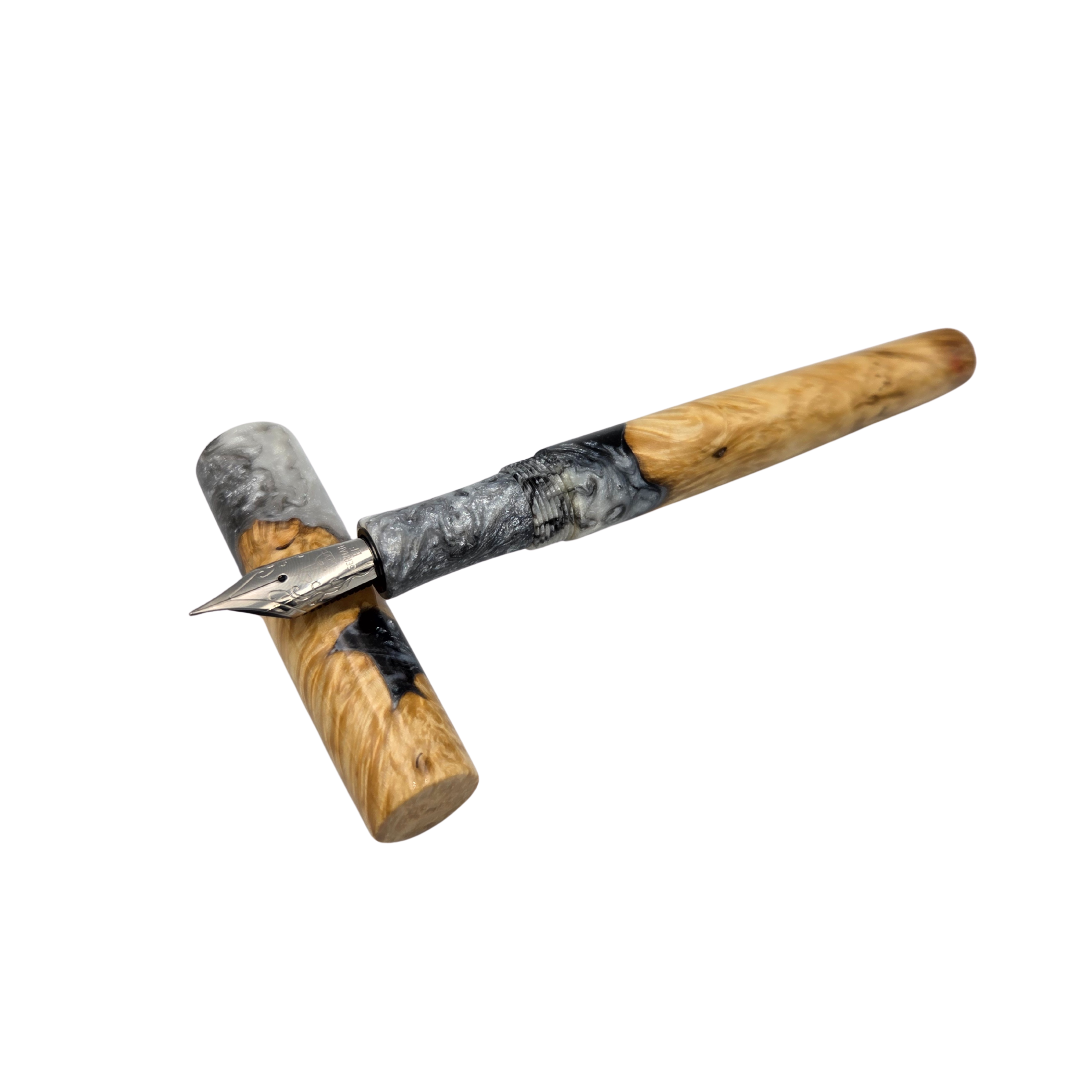 Black/White Box Elder Burl Wood