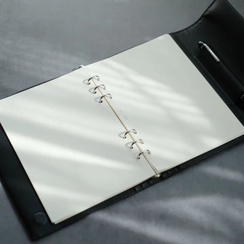 A5 Ring Binder with Pen Holder (Tochigi Leather)